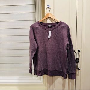 NWT American Eagle Inside-out Purple Crewneck Sweatshirt Large